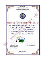 Giải pháp nâng cao chất lượng dịch vụ tiền gửi tiết kiệm đối với khách hàng cá nhân tại ngân hàng Nông nghiệp và Phát triển Nông thôn chi nhánh huyện A Lưới, tỉnh Thừa Thiên Huế