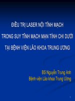 Điều trị suy tĩnh mạch mạn tính chi dưới bằng laser nội tĩnh mạch 