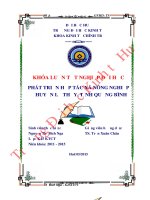 Phát triển hợp tác xã nông nghiệp ở huyện Lệ thủy, tỉnh Quảng Bình