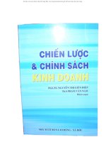 Ebook Chiến lược  chính sách kinh doanh