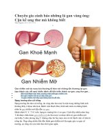 Chuyên gia cảnh báo những lá gan vàng óng 