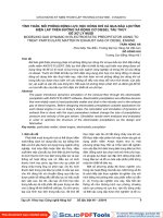 Tính toán, mô phỏng động lực học dòng khí xả qua bầu lọc tĩnh điện lắp trên đường xả động cơ diesel tàu thủy để xử lý muội 