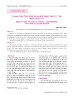 Xây dựng công thức tổng hợp động học cơ cấu biên tay quay 