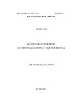 Quản lý nhà nước đối với các trường giáo dưỡng ở Việt Nam hiện nay