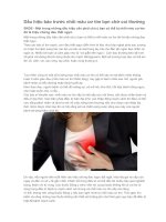 Dấu hiệu báo trước nhồi máu cơ tim bạn chớ coi thường 