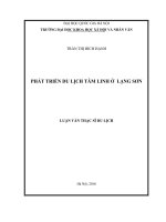 Phát triển du lịch tâm linh ở lạng sơn 