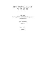 Kinh Trung A-Hàm Quyển I