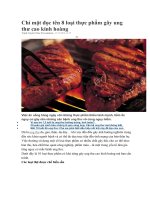 Chỉ mặt đọc tên 8 loại thực phẩm gây ung thư cao kinh hoàng 