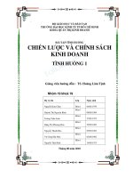 Bài tập tình huống: Chiến lược và chính sách kinh doanh