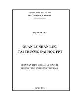 Quản lý nhân lực tại Trường Đại học FPT