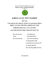ỨNG DỤNG KỸ THUẬT NUÔI CẤY DÀI HẠN PHÁT HIỆN CÁC BẤT THƯỜNG NHIỄM SẮC THỂ  Ở BỆNH NHÂN ĐA U TỦY XƯƠNG  TẠI VIỆN HUYẾT HỌCTRUYỀN MÁU TW