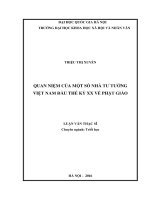 Quan niệm của một số nhà tư tưởng việt nam đầu thế kỷ XX về phật giáo 