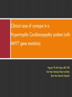 Trình bày ca lâm sàng bệnh nhân cơ tim phì đại có ngất 