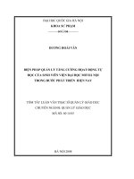 Biện pháp quản lý tăng cường hoạt động tự học của sinh viên viện đại học mở hà nội trong bước phát triển hiện nay 