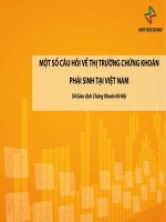 THỊ TRƯỜNG CHỨNG KHOÁN PHÁI SINH TẠI VIỆT NAM