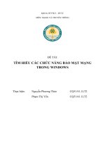 Tìm hiểu các chức năng bảo mật mạng trong windows