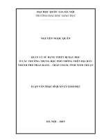 Quản lý sử dụng thiết bị dạy học ở các trường trung học phổ thông trên địa bàn thành phố phan rang   tháp chàm, tỉnh ninh thuận 