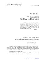 Giáo dục sức khỏe giới tính vị thanh niên