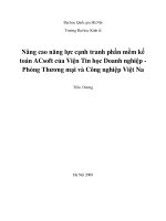 Nâng cao năng lực cạnh tranh phần mềm kế toán ACsoft của viện tin học doanh nghiệp   phòng thương mại và công nghiệp việt nam 