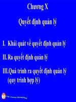 Bài giảng Quản trị học đại cương: Chương 10  ThS. Trương Quang Vinh