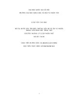 Bước đầu tìm hiểu những liên hệ về âm và nghĩa trong vốn hình tiết tiếng việt 