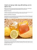 Cách sử dụng mật ong để phòng và trị bệnh hen