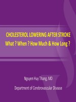 Kiểm soát rối loạn lipid máu thế nào để dự phòng đột quỵ 