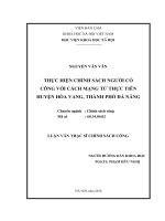 Thực hiện chính sách người có công với cách mạng, từ thực tiễn huyện Hòa Vang, thành phố Đà Nẵng