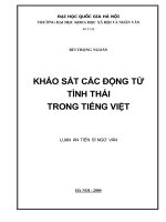 Khảo sát các động từ tình thái trong tiếng việt 