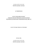 Quản lý hoạt động giáo dục ở trường mầm non vĩnh quỳnh, huyện thanh trì, thành phố hà nội trong bối cảnh đổi mới giáo dục hiện nay 
