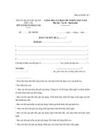 Mẫu báo cáo kết quả