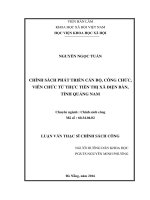 Chính sách phát triển cán bộ, công chức, viên chức, từ thực tiễn thị xã Điện Bàn, tỉnh Quảng Nam