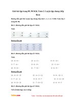 Giải bài tập trang 89, 90 SGK Toán 2: Luyện tập chung (tiếp theo)