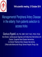 Xử trí bệnh động mạch ngoại vi phức tạp  lựa chọn bệnh và mẹo để chọc mạch 