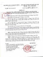 Thông tư ban hành Quy chuẩn kỹ thuật QG về thiết bị truyền dẫn dữ liệu tốc độ trung bình dải tần 5,8 GHz ứng dụng trong lĩnh vực GTVT