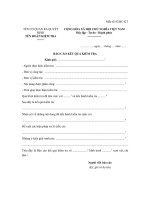 Mẫu báo cáo kết quả kiểm tra