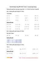 Giải bài tập trang 88 SGK Toán 2: Luyện tập chung