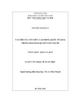 Vai trò của Tổ chức Lao động quốc tế (ILO) trong bảo đảm quyền con người