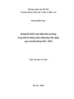 Đường lối chiến tranh nhân dân của đảng trong thời kỳ kháng chiến chống thực dân pháp  qua văn kiện đảng 1945 1954 