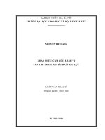 Nhận thức, cảm xúc, hành vi của trẻ em trong gia đình có bạo lực