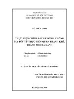 Thực hiện chính sách phòng, chống ma túy từ thực tiễn quận Thanh Khê, thành phố Đà Nẵng