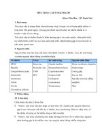 TIÊU CHẢY cấp ở NGƯỜI lớn và UNG THƯ đại TRỰC TRÀNG 