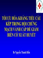 Cập nhật chiến lược điều trị kháng đông trong hội chứng vành cấp 