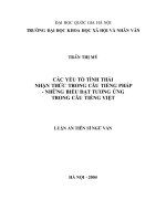 Các yếu tố biểu thị tình thái nhận thức trong câu tiếng pháp   những biểu đạt tương ứng trong câu tiếng việt 