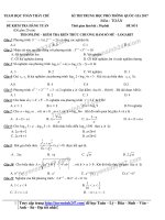 de thi chuong ham so mu logarit