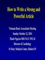 Làm thế nào để viết một bài báo khoa học hấp dẫn  