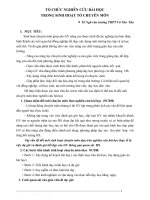 TỔ CHỨC NGHIÊN cứu bài học TRONG SINH HOẠT tổ CHUYÊN môn