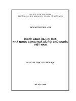 Chức năng xã hội của nhà nước cộng hoà xã hội chủ nghĩa việt nam 