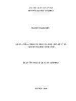 Quản lý hoạt động tự học của sinh viên hệ từ xa tại viện đại học mở hà nội 