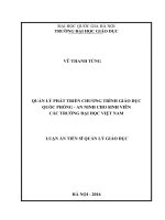 Quản lý phát triển chương trình giáo dục quốc phòng   an ninh cho sinh viên các trường đại học việt nam 